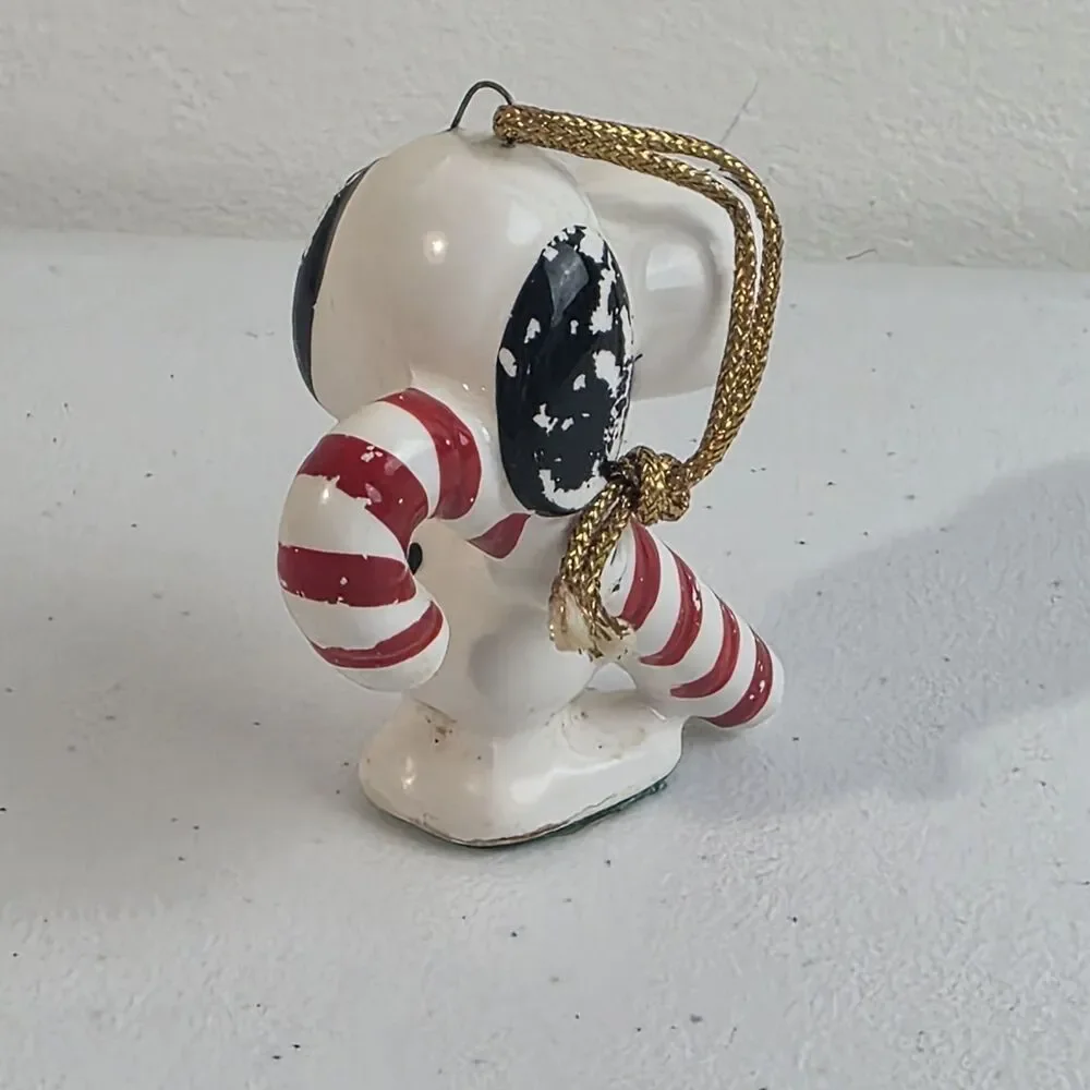 Vintage 1958 Peanuts Snoopy Candy Cane United Feature Syndicated Ornament Japan